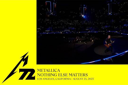 METALLICAが8月25日のLA公演からさらに ”Nothing Else Matters” のプロショット映像をアップ！