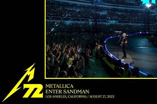 METALLICAが8月27日のLA公演2日目からさらに ”Enter Sandman” のプロショット映像を公開！