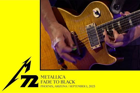 METALLICAが9月1日のアリゾナ公演からさらに ”Fade To Black” のプロショット映像を公開！