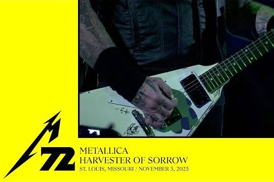 METALLICAが11月3日の米セントルイス公演から ”Harvester Of Sorrow” と ”The Memory Remains” のプロショット映像を公開！