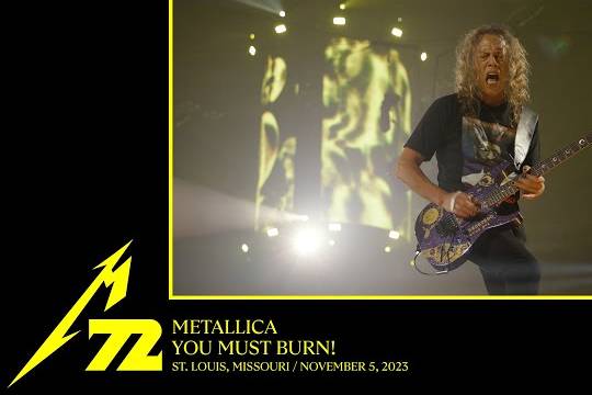 METALLICAが11月5日のセントルイス公演2日目から ”You Must Burn!” のプロショット映像を公開！