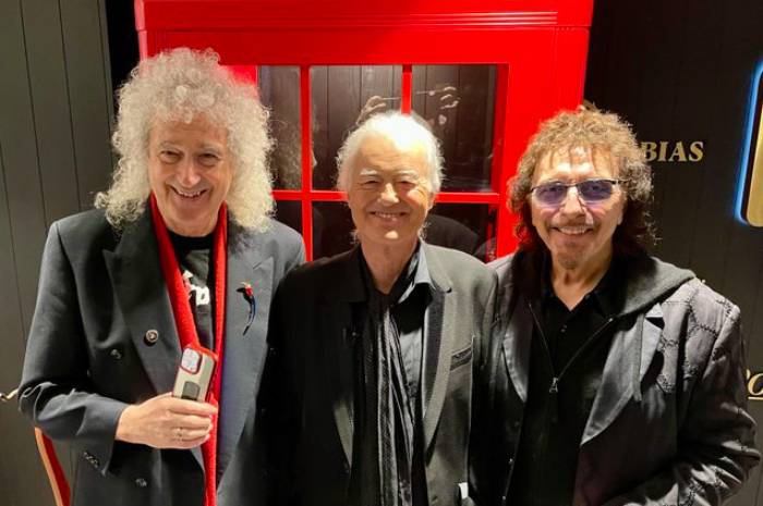 ジミー・ペイジ、ブライアン・メイ、トニー・アイオミが出席した『Gibson Garage London』のオープニング・イベントの公式映像が公開！