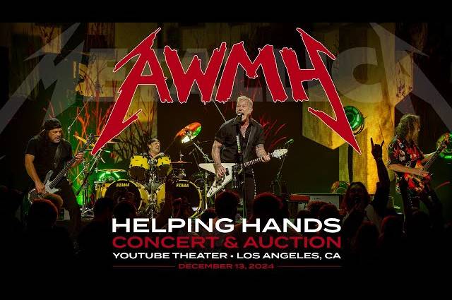 METALLICAによる恒例のチャリティ・コンサート『HELPING HANDS CONCERT & AUCTION』のプロショット映像が公開！