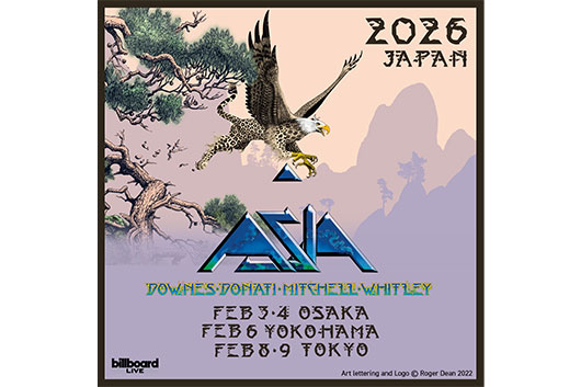 2026/2/3〜9　ASIA　1983年武道館公演のセットリストを再現する来日公演決定！