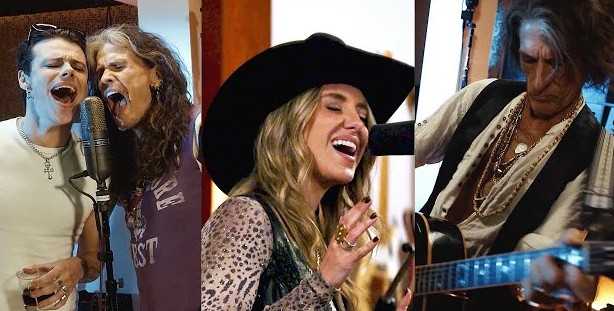 AEROSMITH&ヤングブラッドが「ONE MORE TIME」EP収録曲“Wild Woman”に女性カントリーSSWレイニー・ウィルソンをフィーチュアした新ヴァージョンのMVを公開。レコーディング現場は和気あいあい!