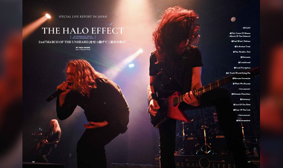 【BURRN! 2月号ちょい読み】THE HALO EFFECT──イエテボリの先駆者たちによる来日公演をリポート