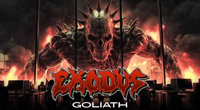 先行MV“3111”では紛争ドキュメンタリー風残酷映像で物議を醸したEXODUS、アルバム・タイトル曲“Goliath”のMVは一転して巨神ゴリアテの猛威を描くVFX大作!