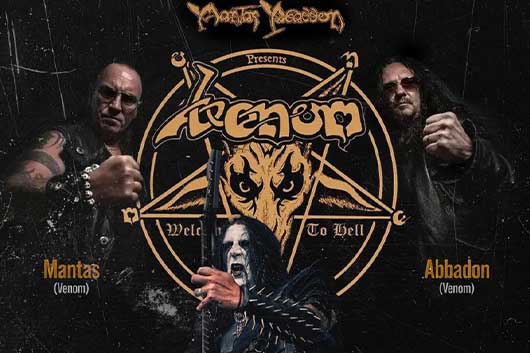 マンタス/アバドンのオリジナル・メンバーがタッグを組んだVENOM楽曲限定ライヴに、BEHEMOTHのネルガル、DARK FUNERALのロード・アーリマン他デス/ブラック界の邪悪コネクションが参戦!