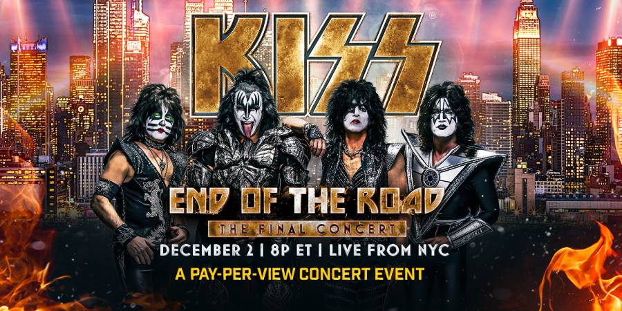 KISS『END OF THE ROAD TOUR』の12/2ファイナル公演が全世界に生配信