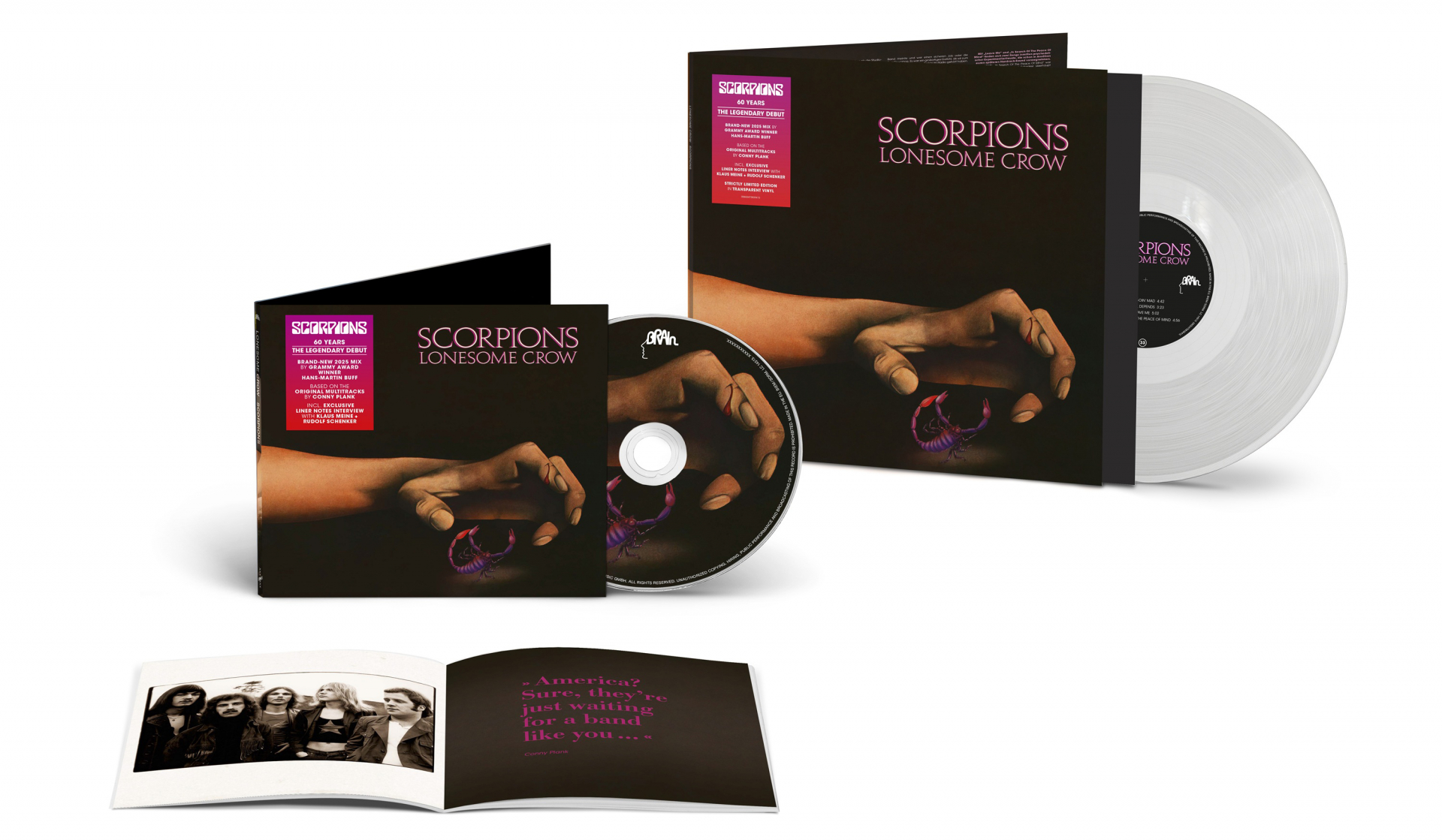 SCORPIONS「LONESOME CROW」、結成60周年記念ヴァージョンが2/27発売