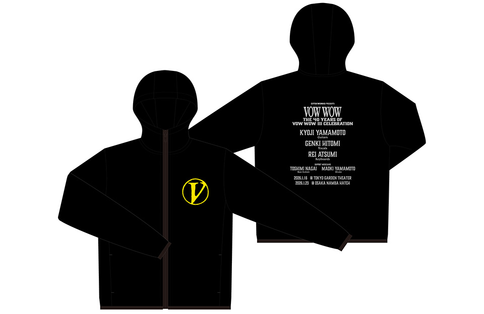 VOW WOW 40周年記念 パーカー Lサイズ 黒　2026限定 vowwow VOW WOW 40周年記念 パーカー Lサイズ 黒 2026限定 vowwow 【公式通販】